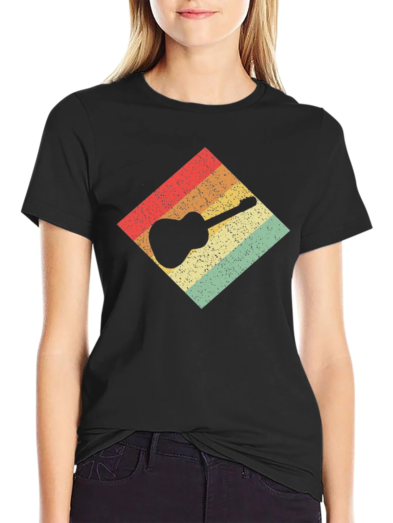 Retro Guitar T-Shirt: Vintage Style Tee