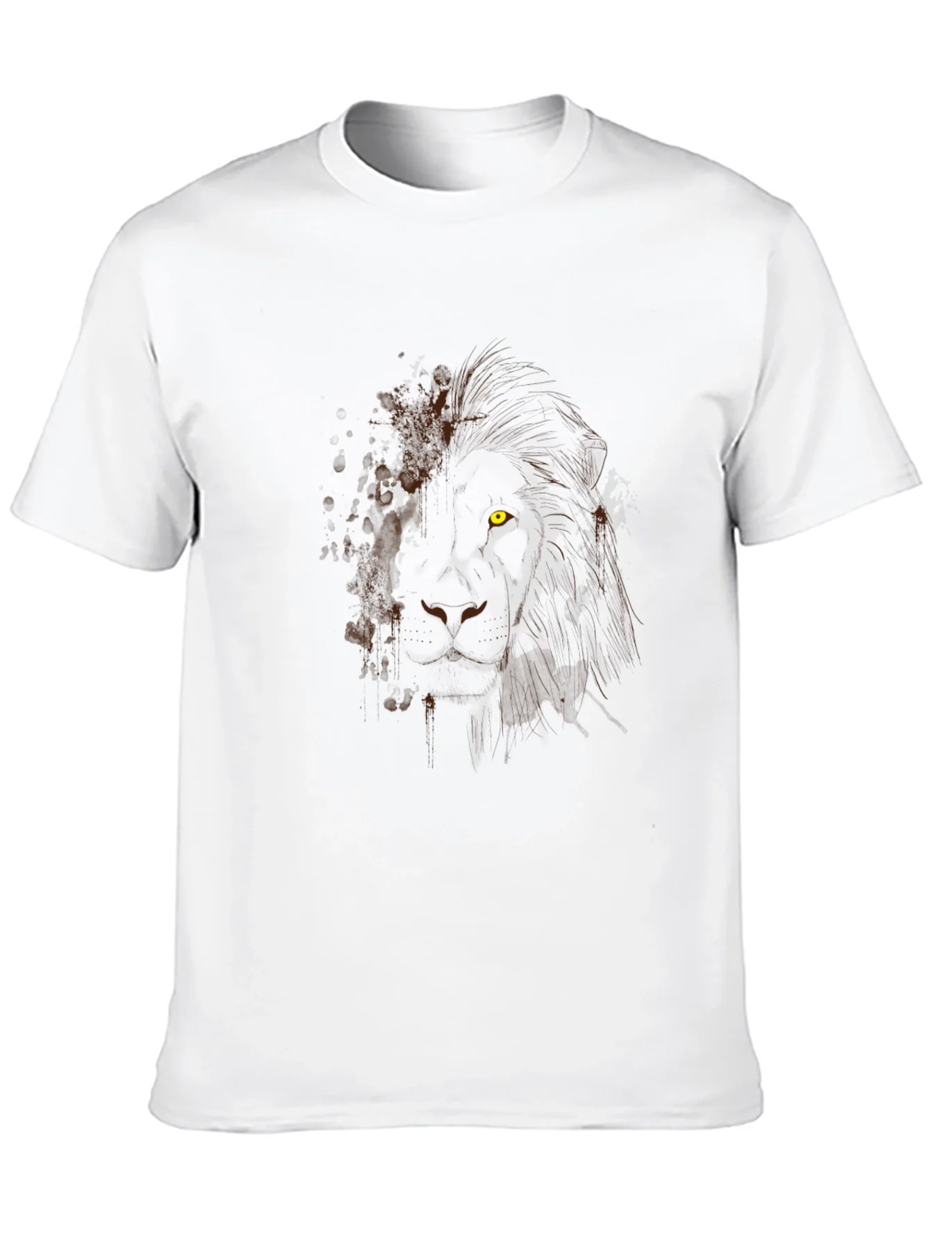Lion Graphic Black T-Shirt - Mens Modern Tee