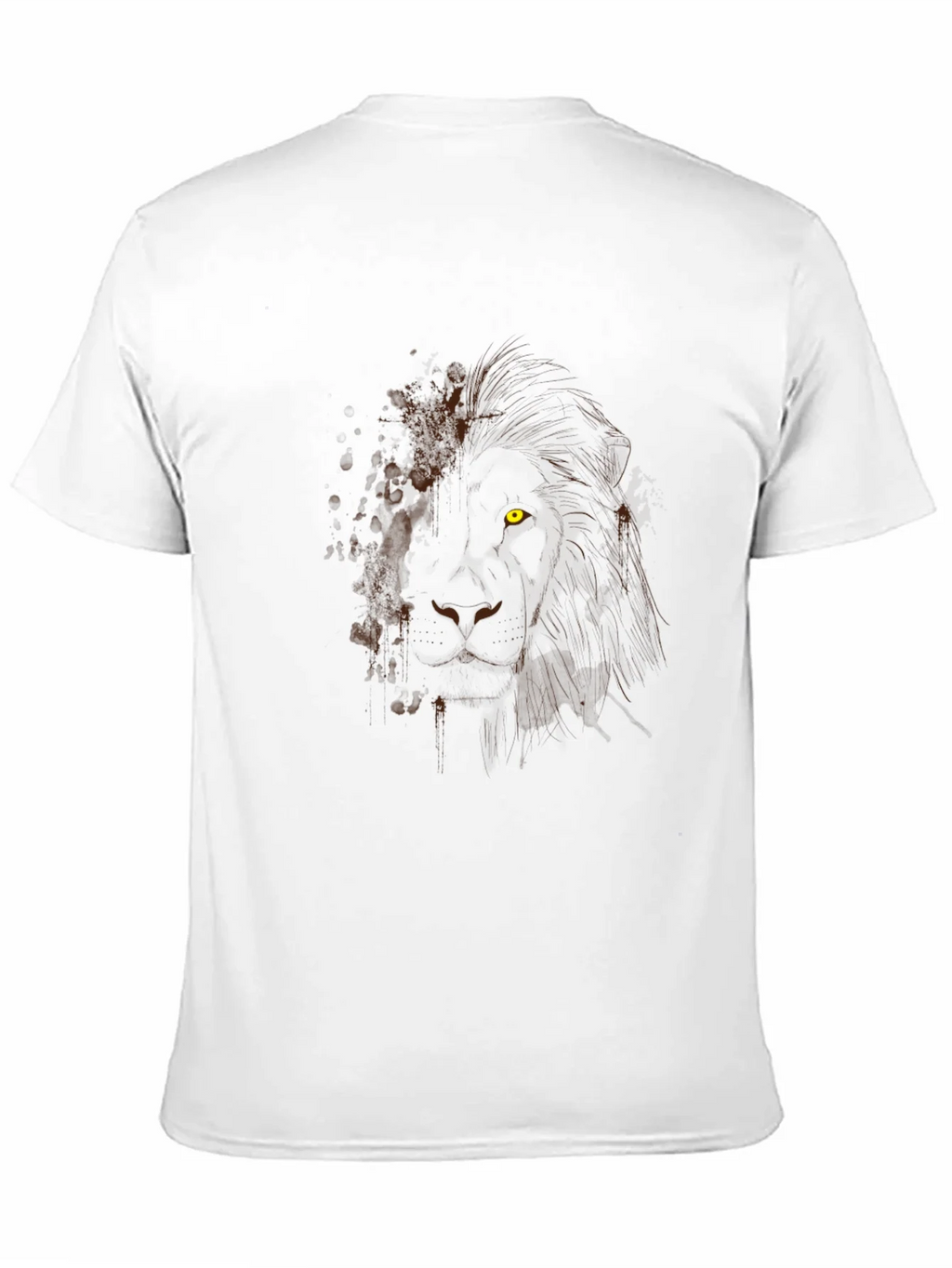 Lion Graphic Black T-Shirt - Mens Modern Tee