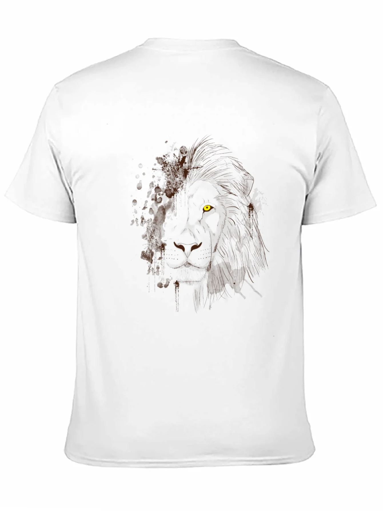 Lion Graphic Black T-Shirt - Mens Modern Tee
