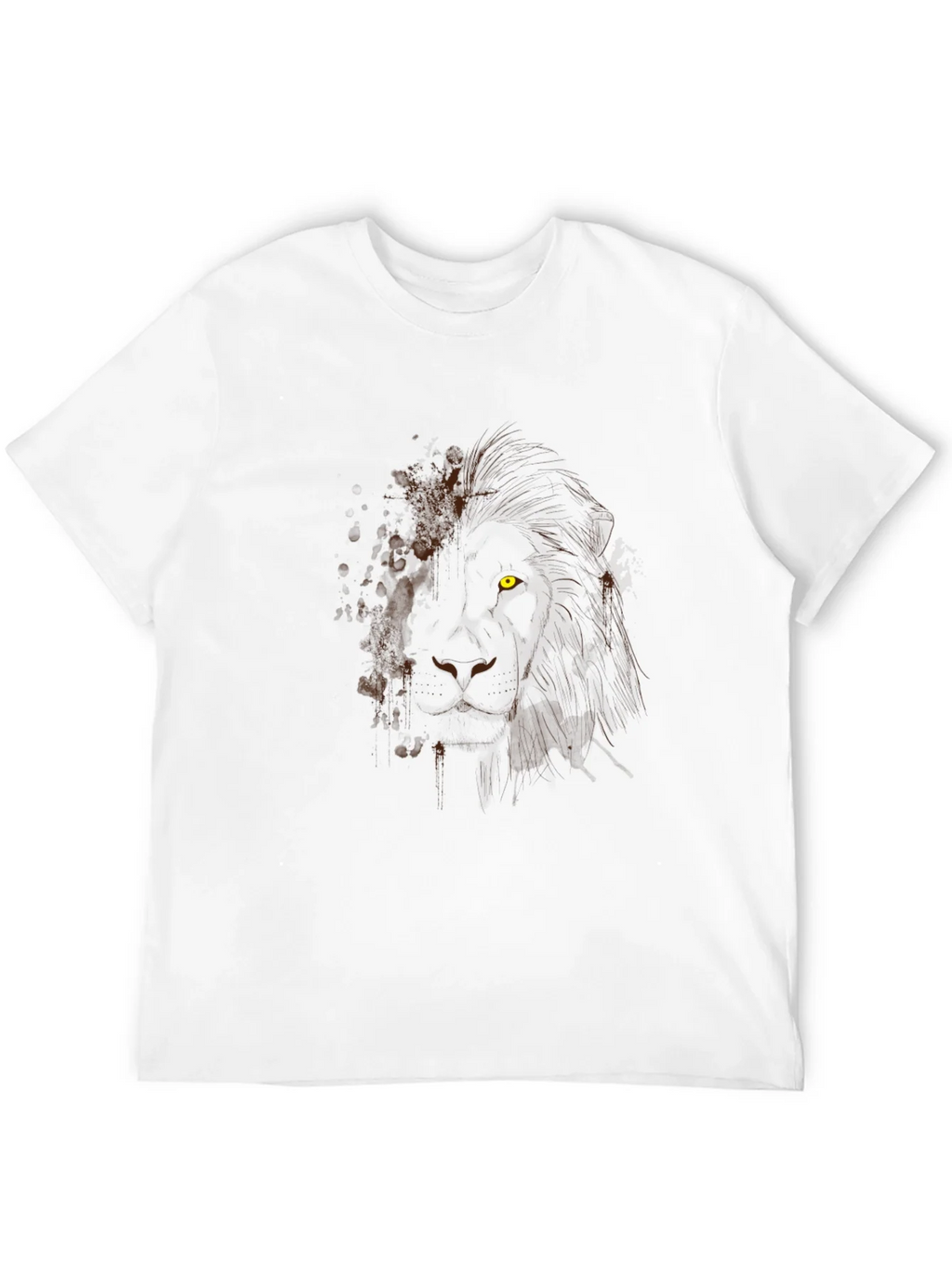 Lion Graphic Black T-Shirt - Mens Modern Tee