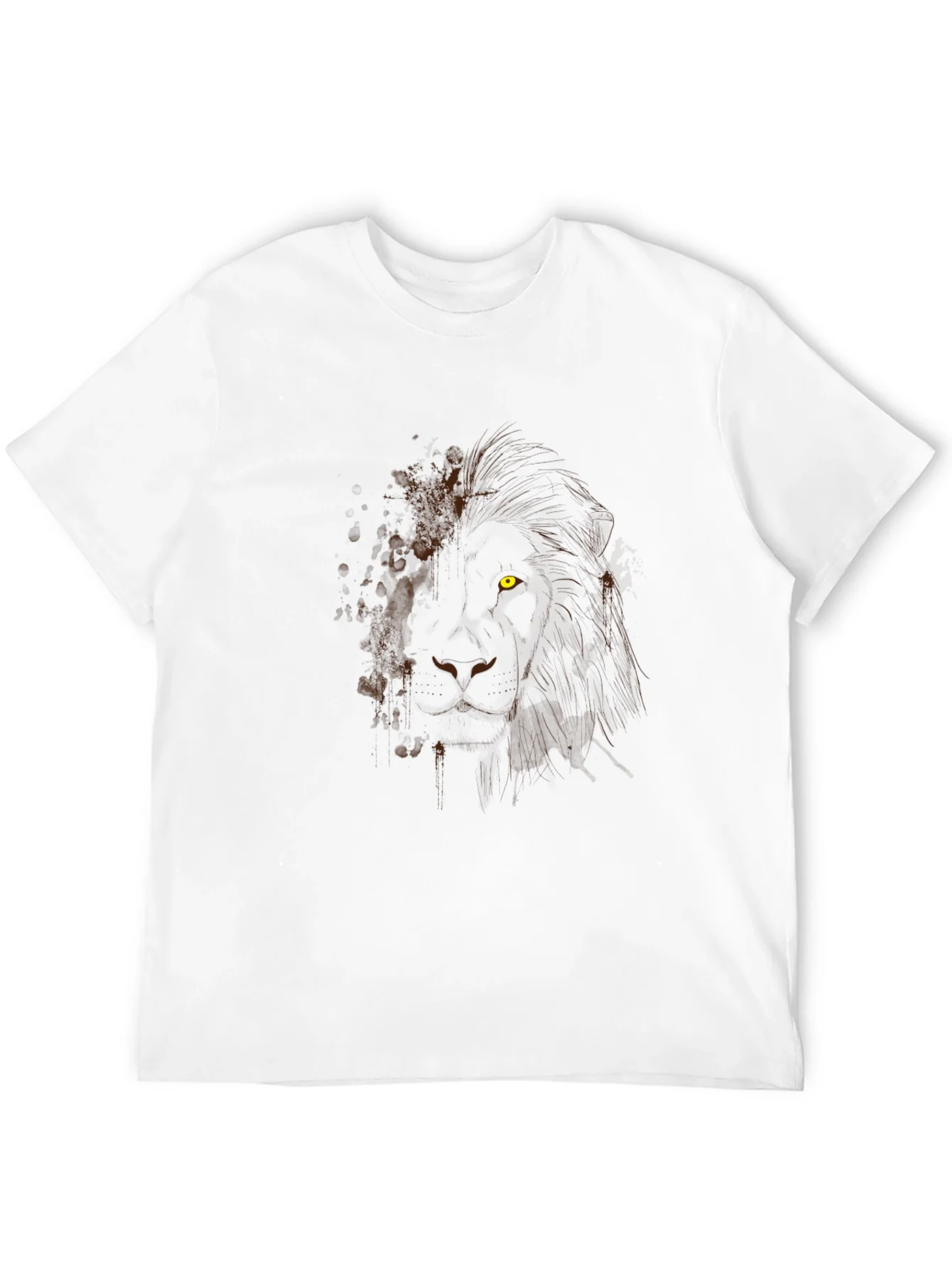 Lion Graphic Black T-Shirt - Mens Modern Tee