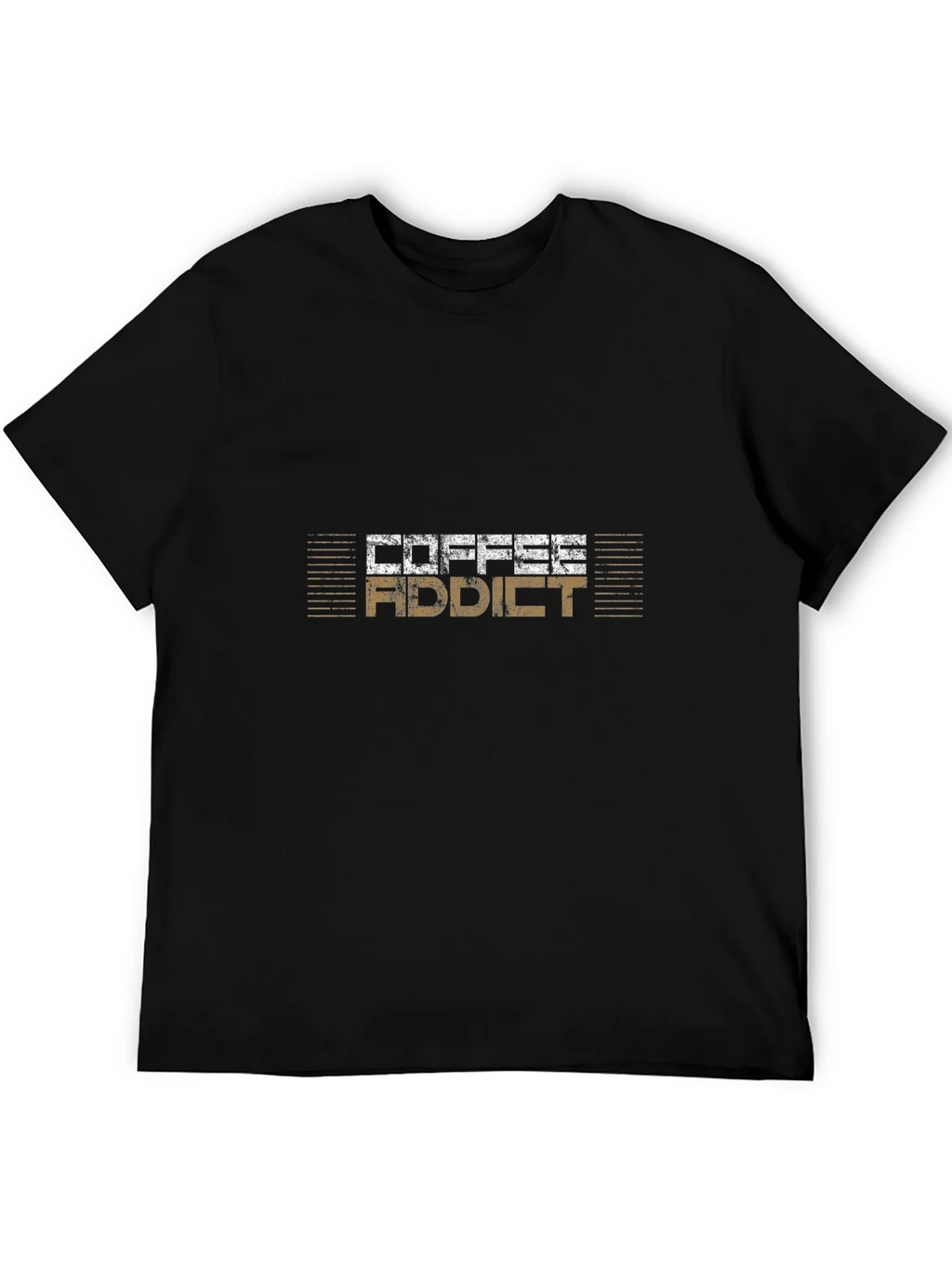 Coffee Addict Graphic Tee - Black Cotton T-Shirt