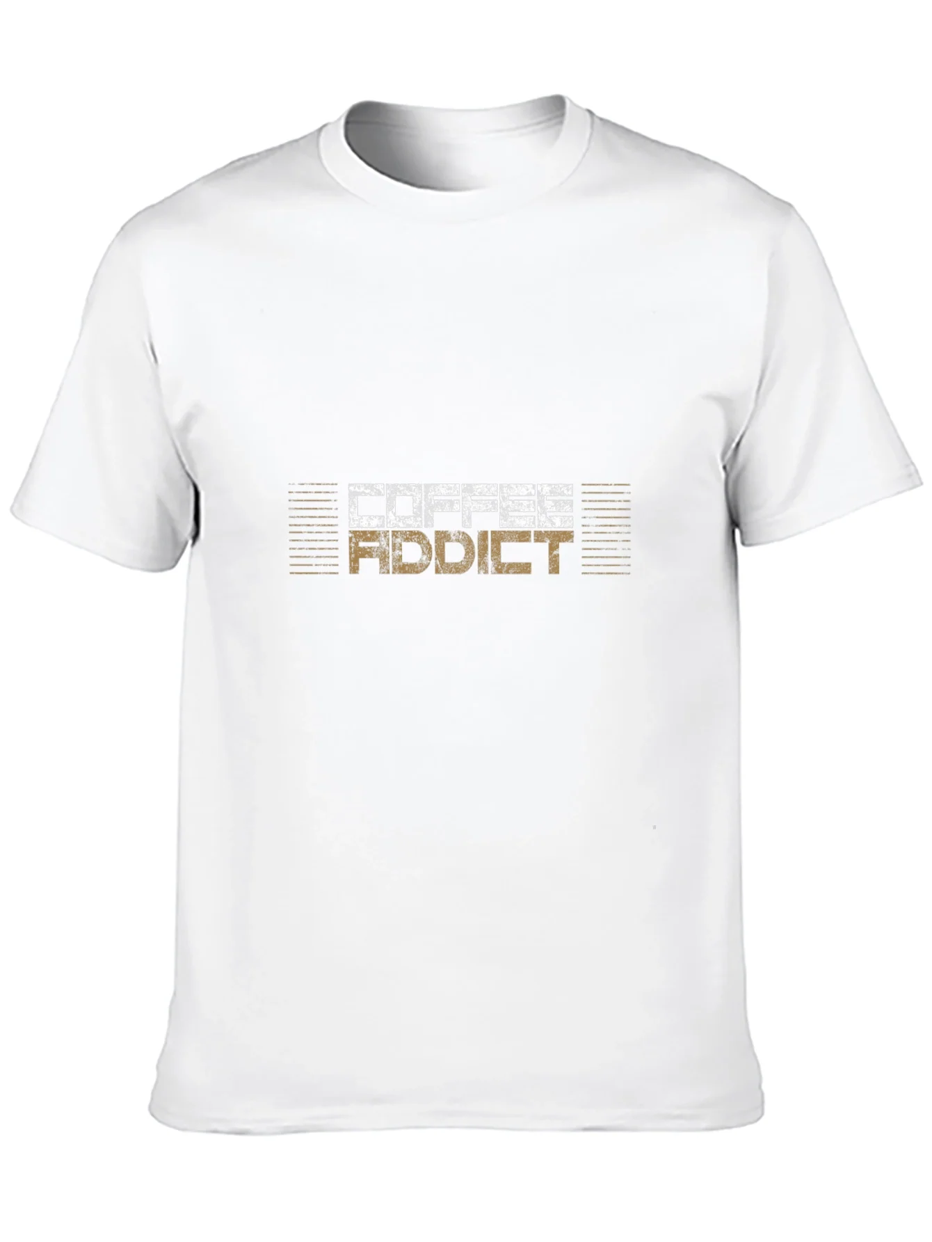 Coffee Addict Graphic Tee - Black Cotton T-Shirt