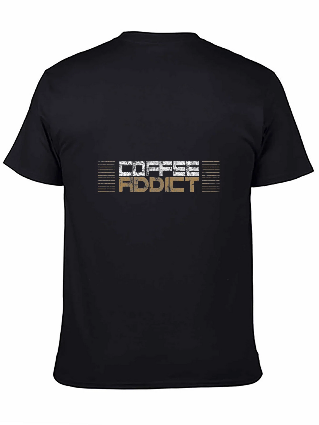 Coffee Addict Graphic Tee - Black Cotton T-Shirt