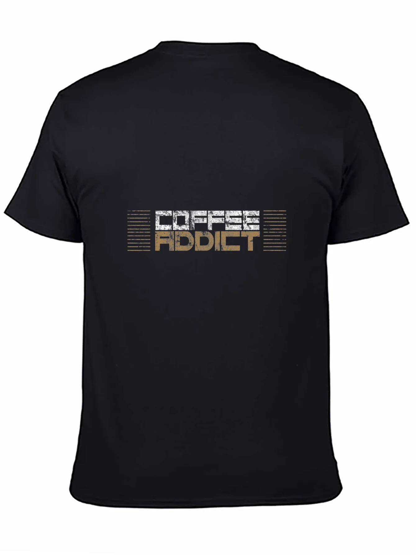 Coffee Addict Graphic Tee - Black Cotton T-Shirt