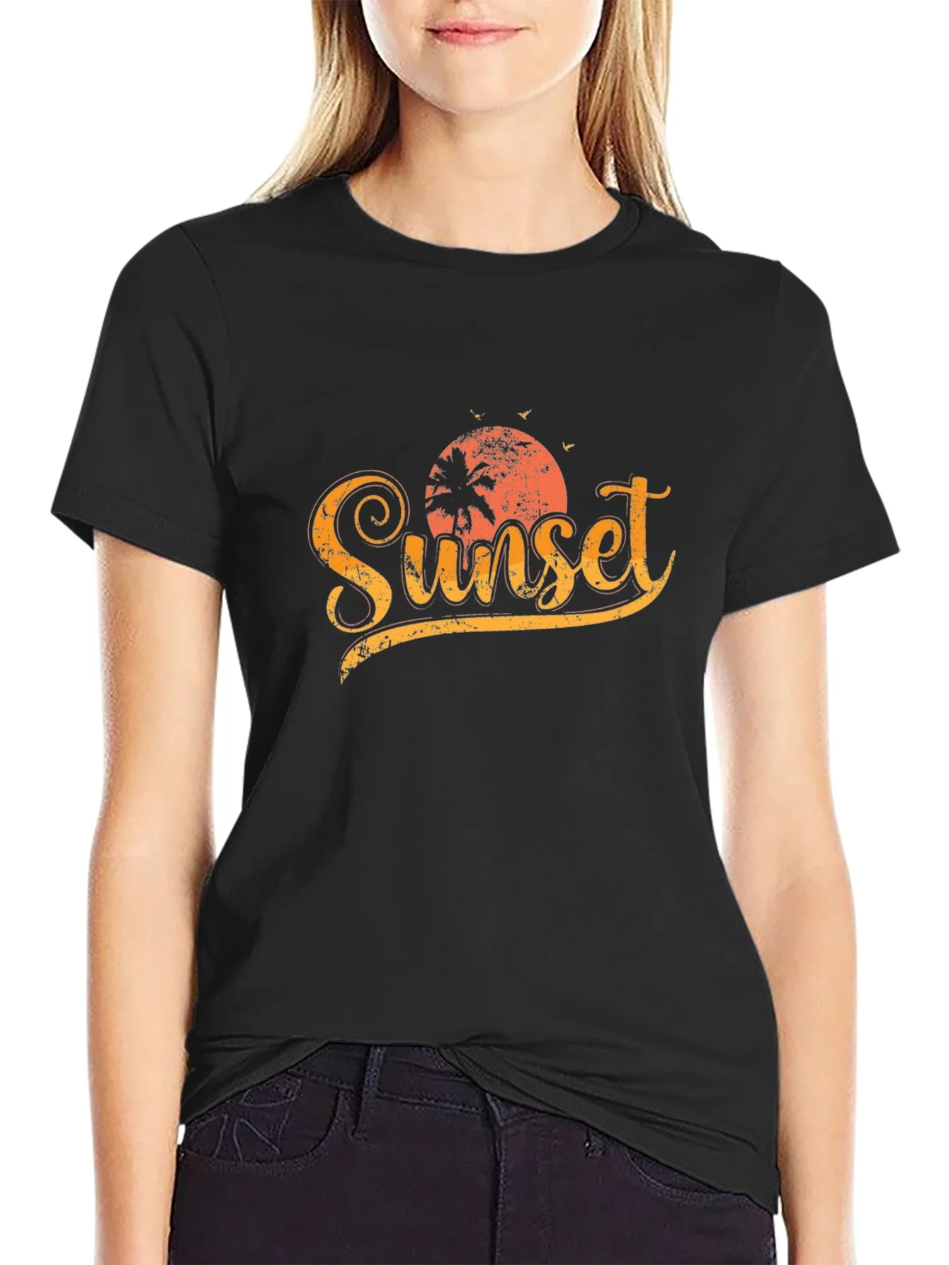 Sunset Graphic Print Tee | Casual Style