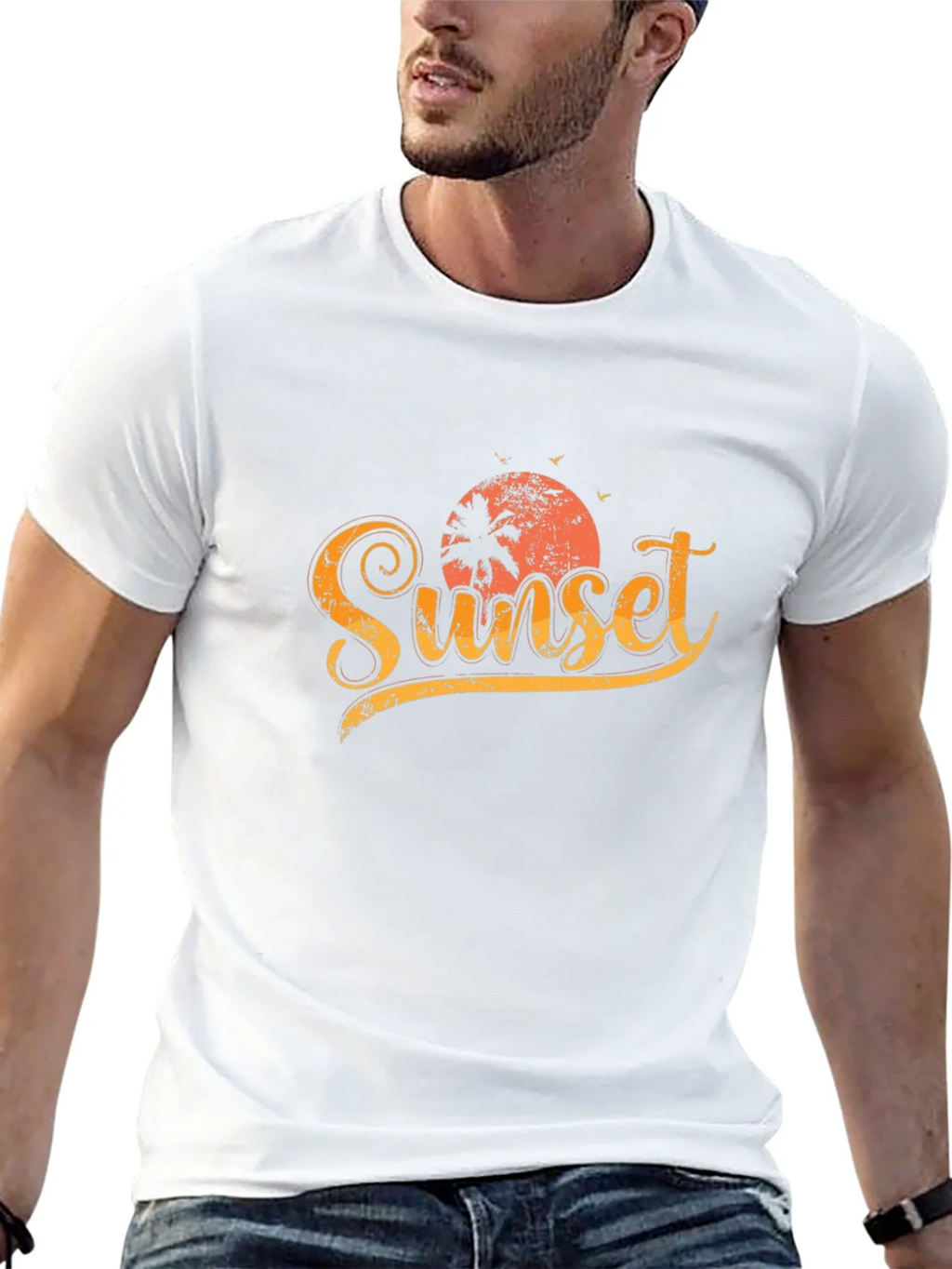 Sunset Graphic Print Tee | Casual Style