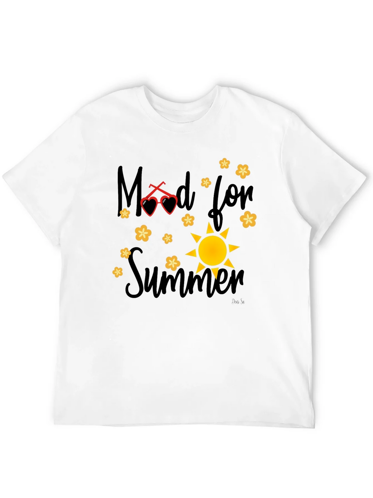 Mood for Summer Graphic Black T-Shirt
