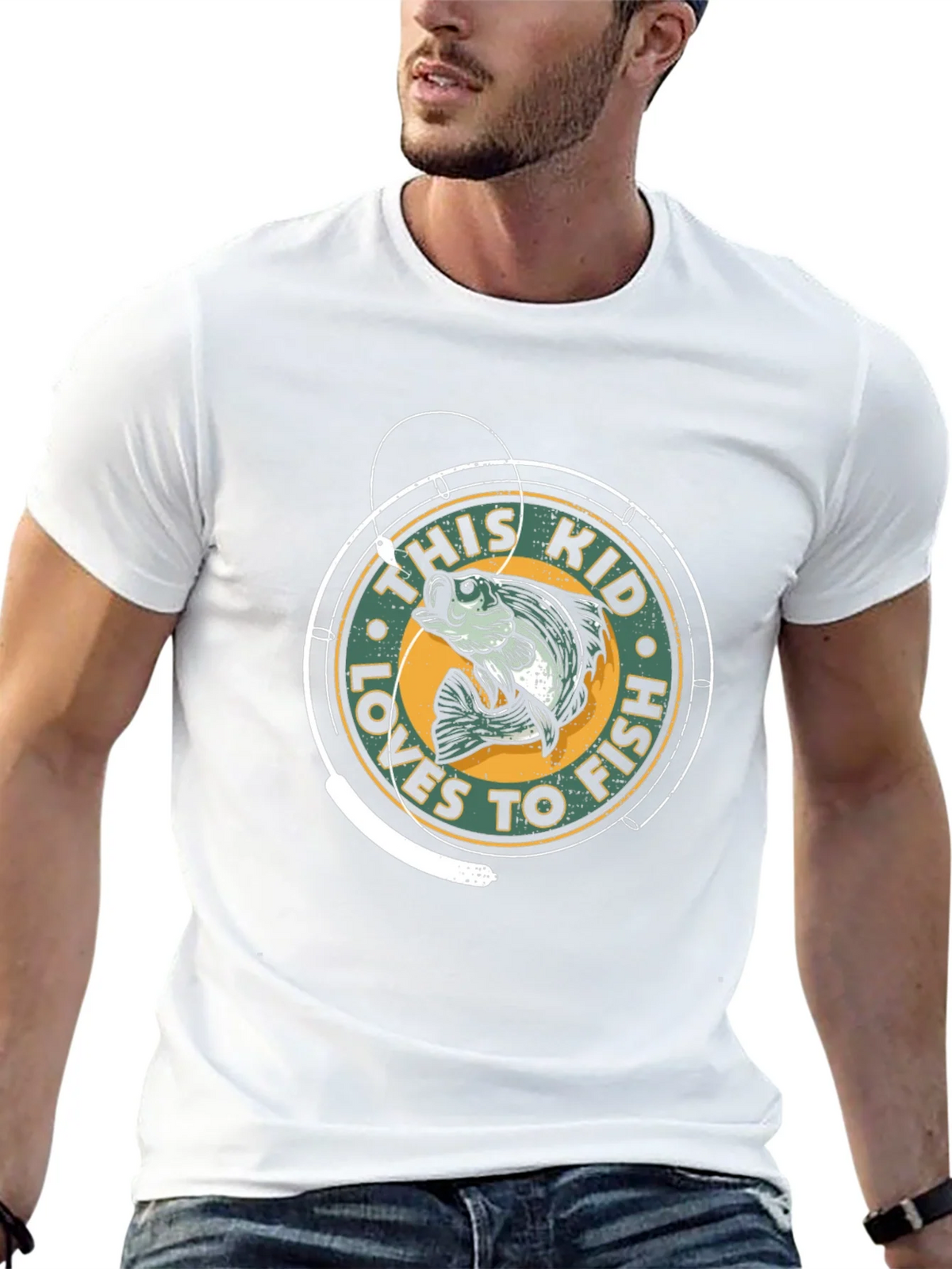 This Kid Loves to Fish Graphic T-Shirt