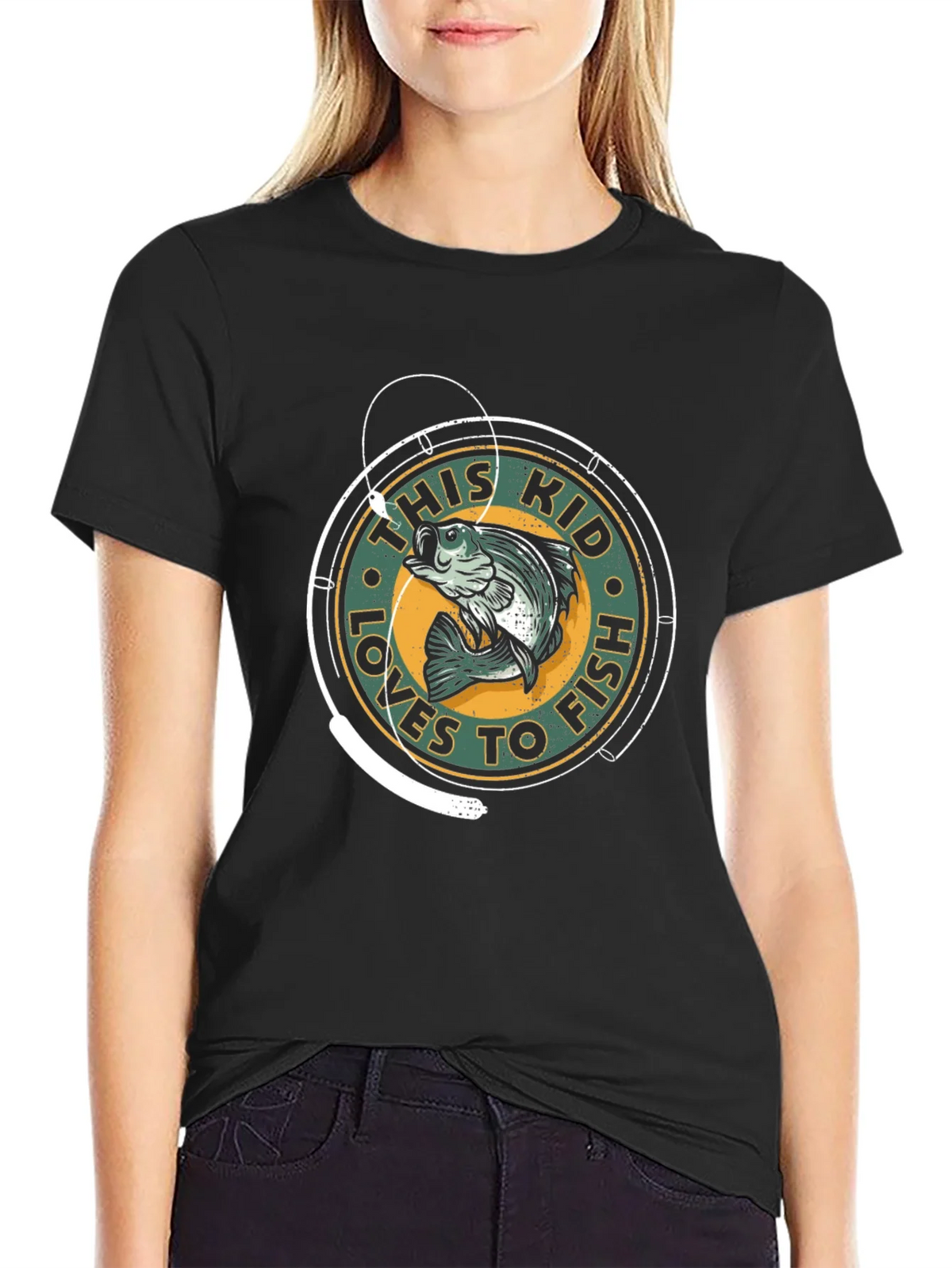 This Kid Loves to Fish Graphic T-Shirt