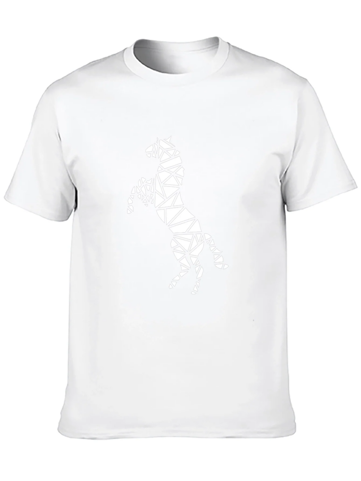 Geometric Horse Graphic Black T-Shirt