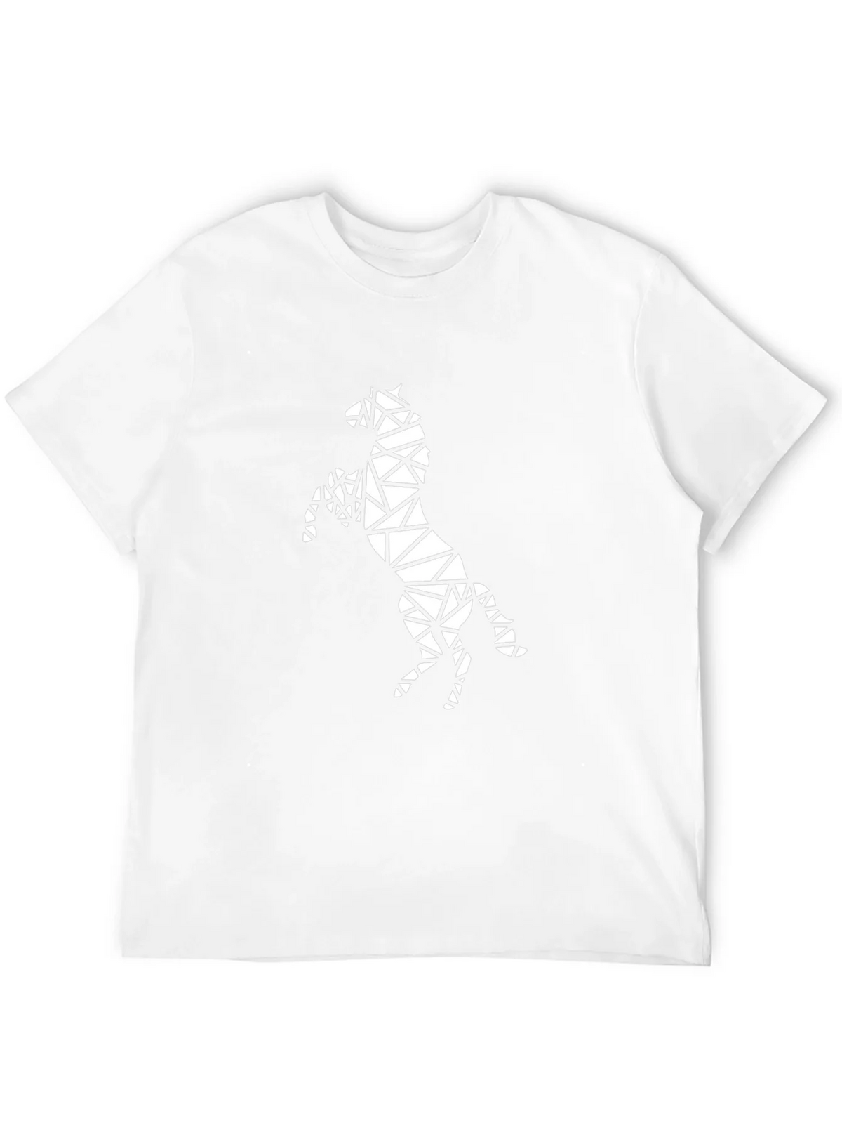Geometric Horse Graphic Black T-Shirt