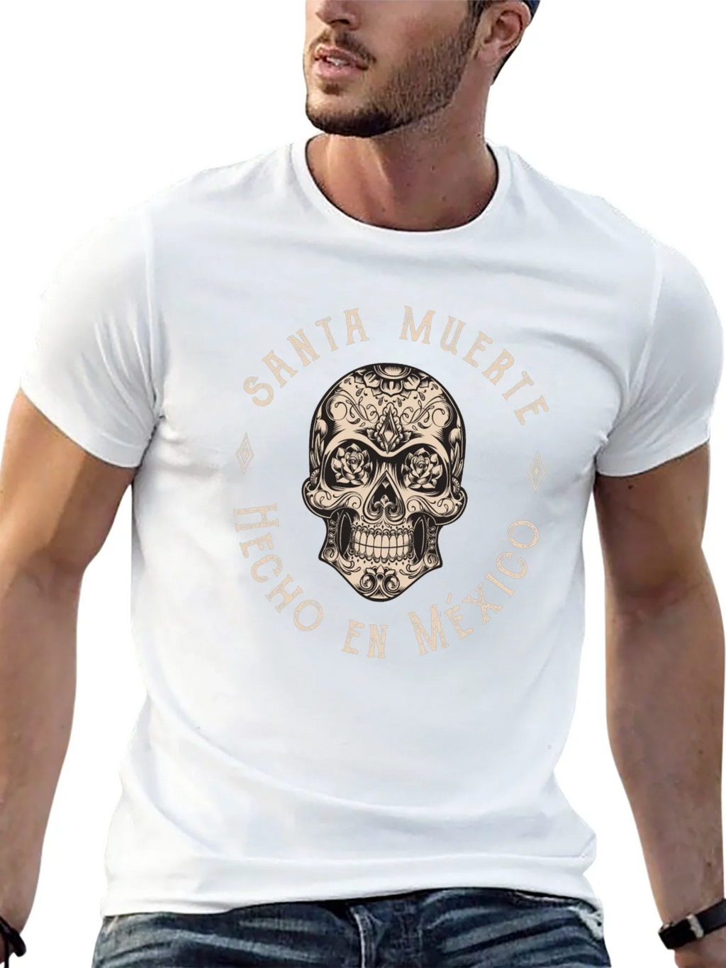 Santa Muerte Skull T-Shirt - Hecho en Mexico