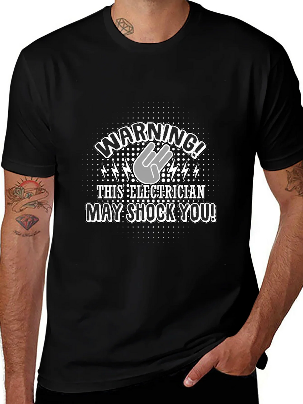 Warning! Electrician T-Shirt - Funny Electric Shock Design