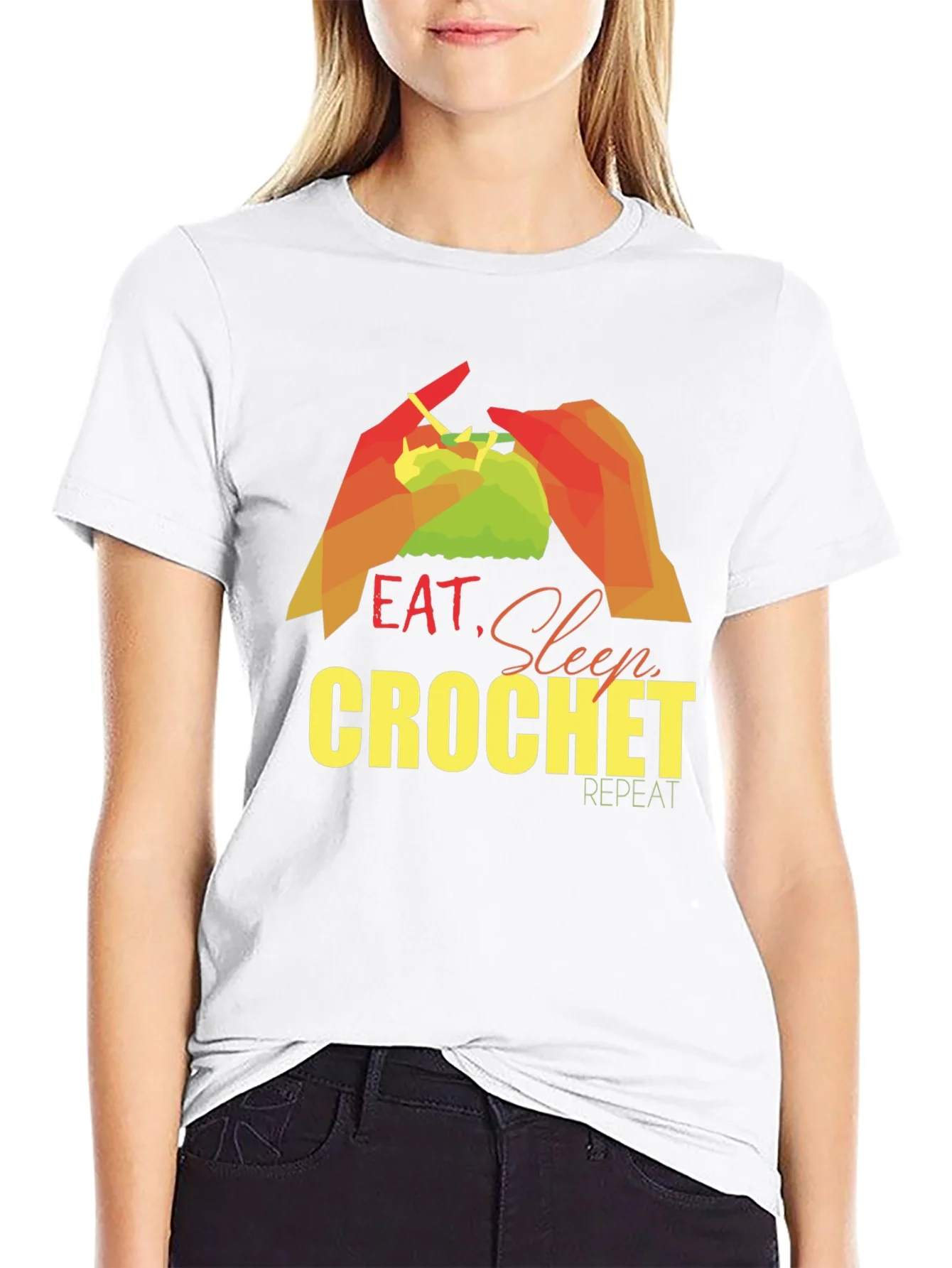 Eat Sleep Crochet Repeat T-Shirt