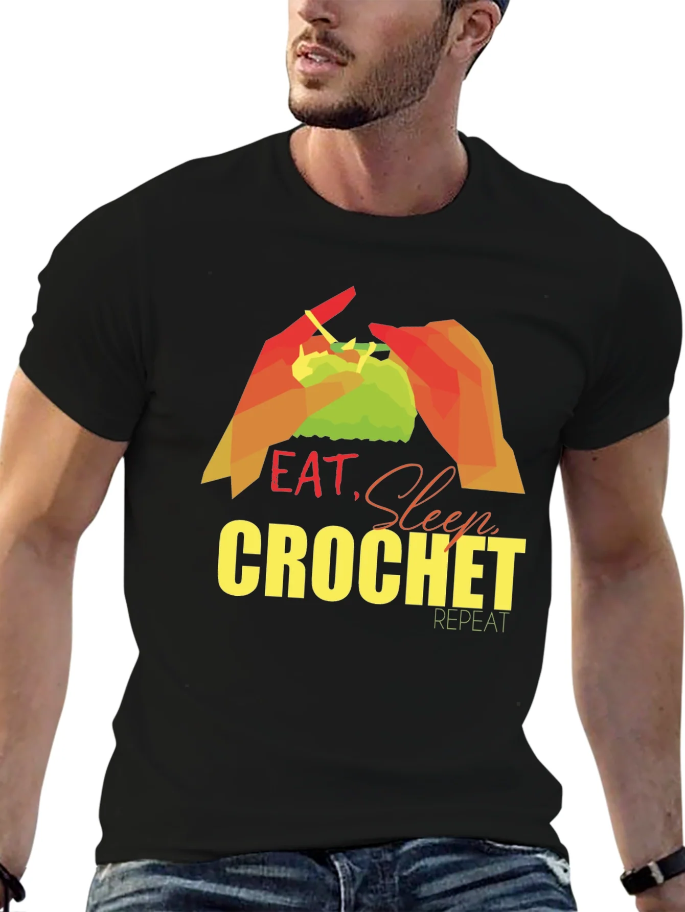 Eat Sleep Crochet Repeat T-Shirt
