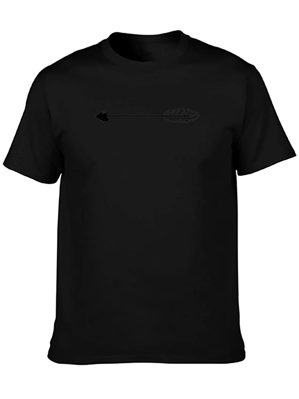 Black Tee with Arrow Design