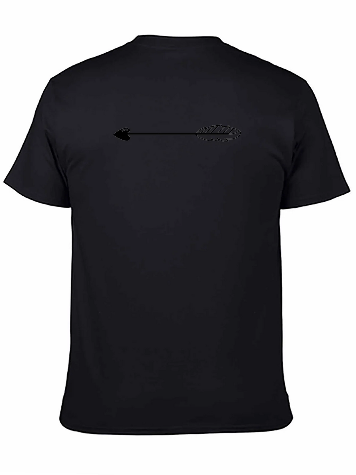 Black Tee with Arrow Design
