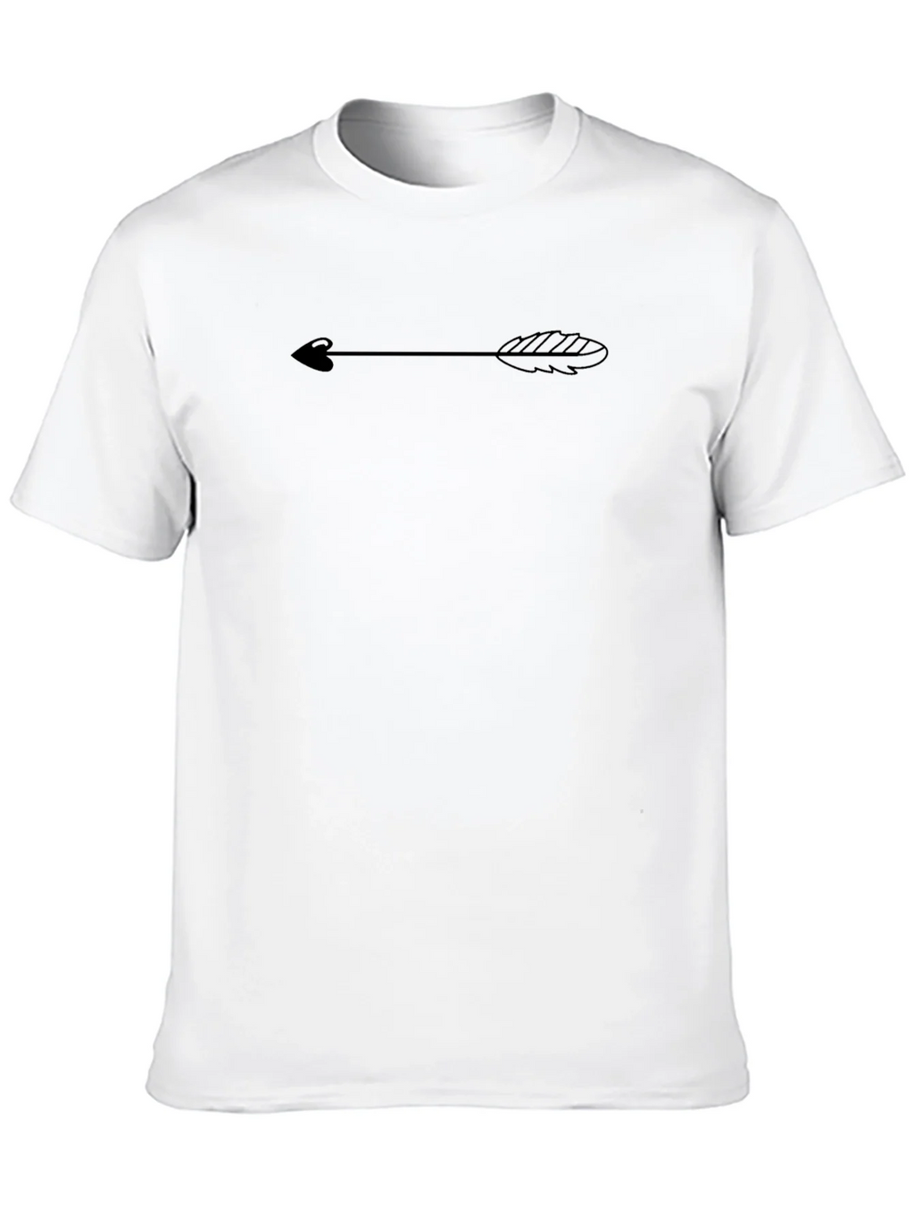 Black Tee with Arrow Design