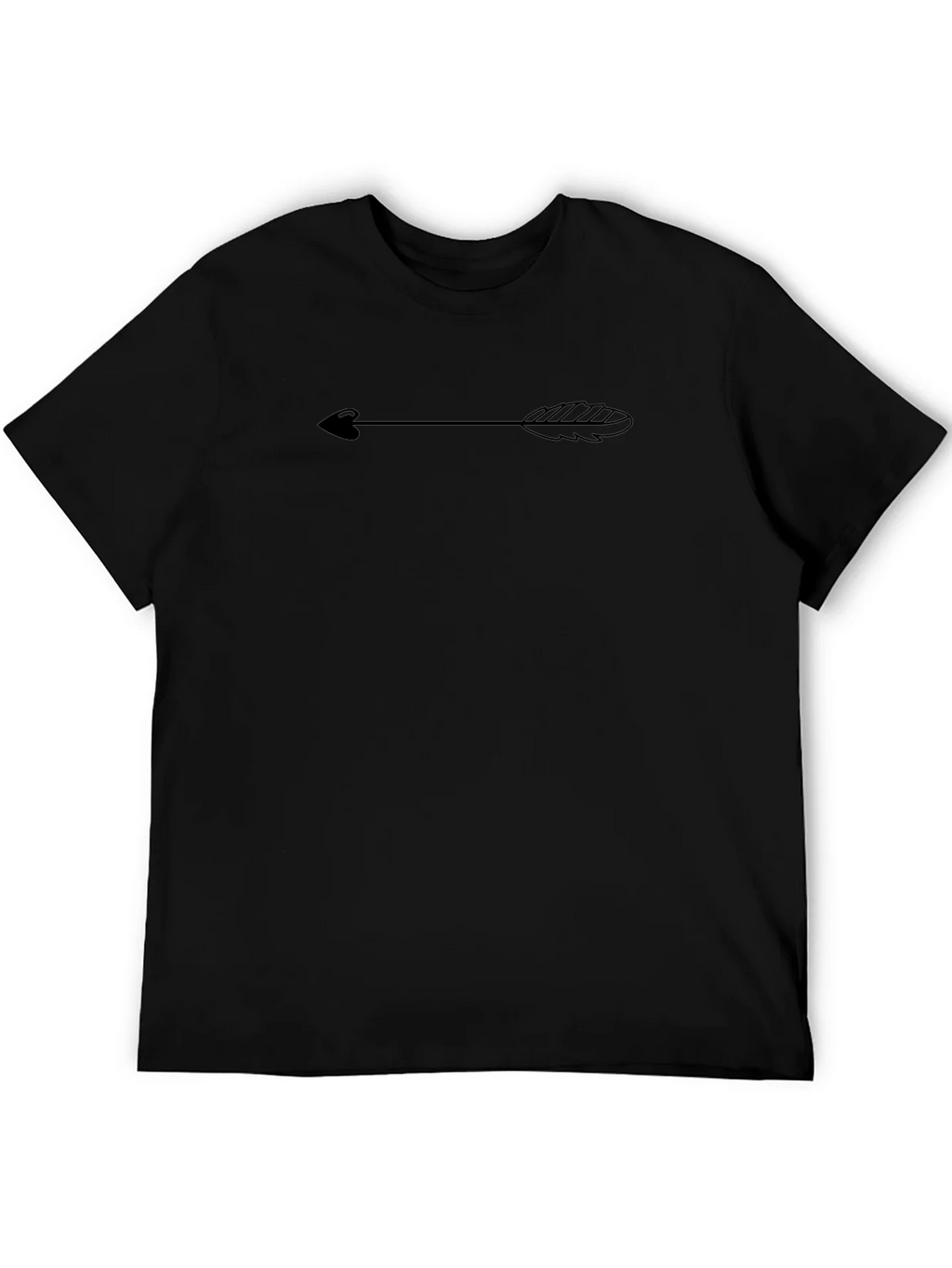Black Tee with Arrow Design