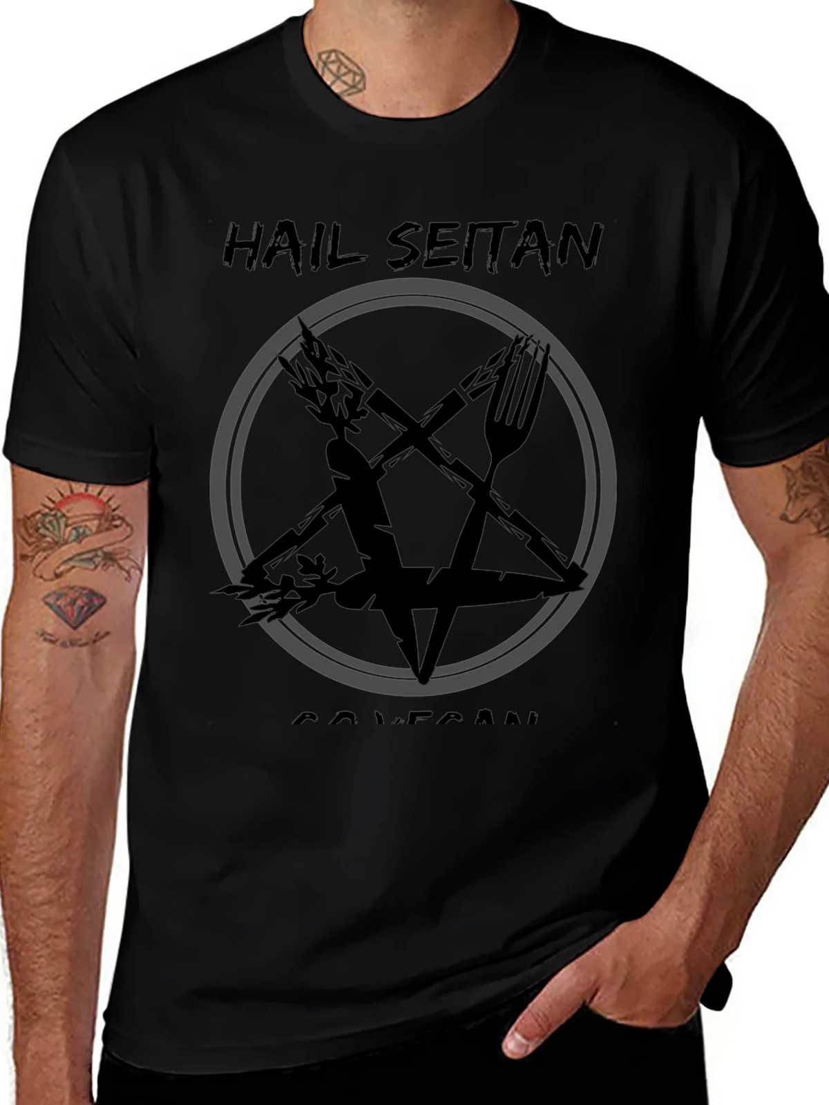 Hail Seitan Vegan Graphic Tee