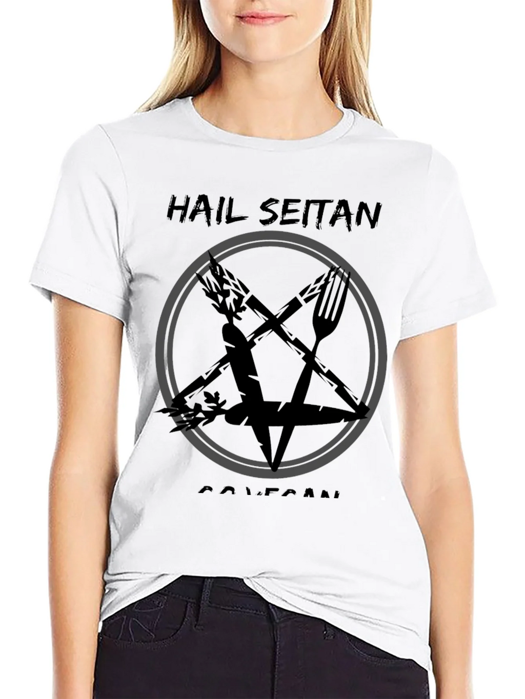 Hail Seitan Vegan Graphic Tee