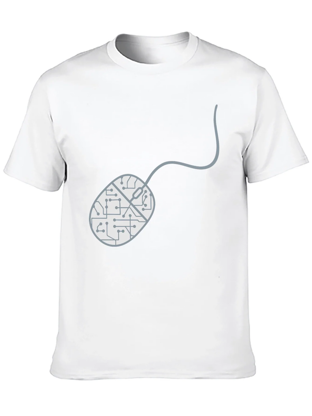 Circuit Mouse Graphic Tee - Black Cotton T-Shirt