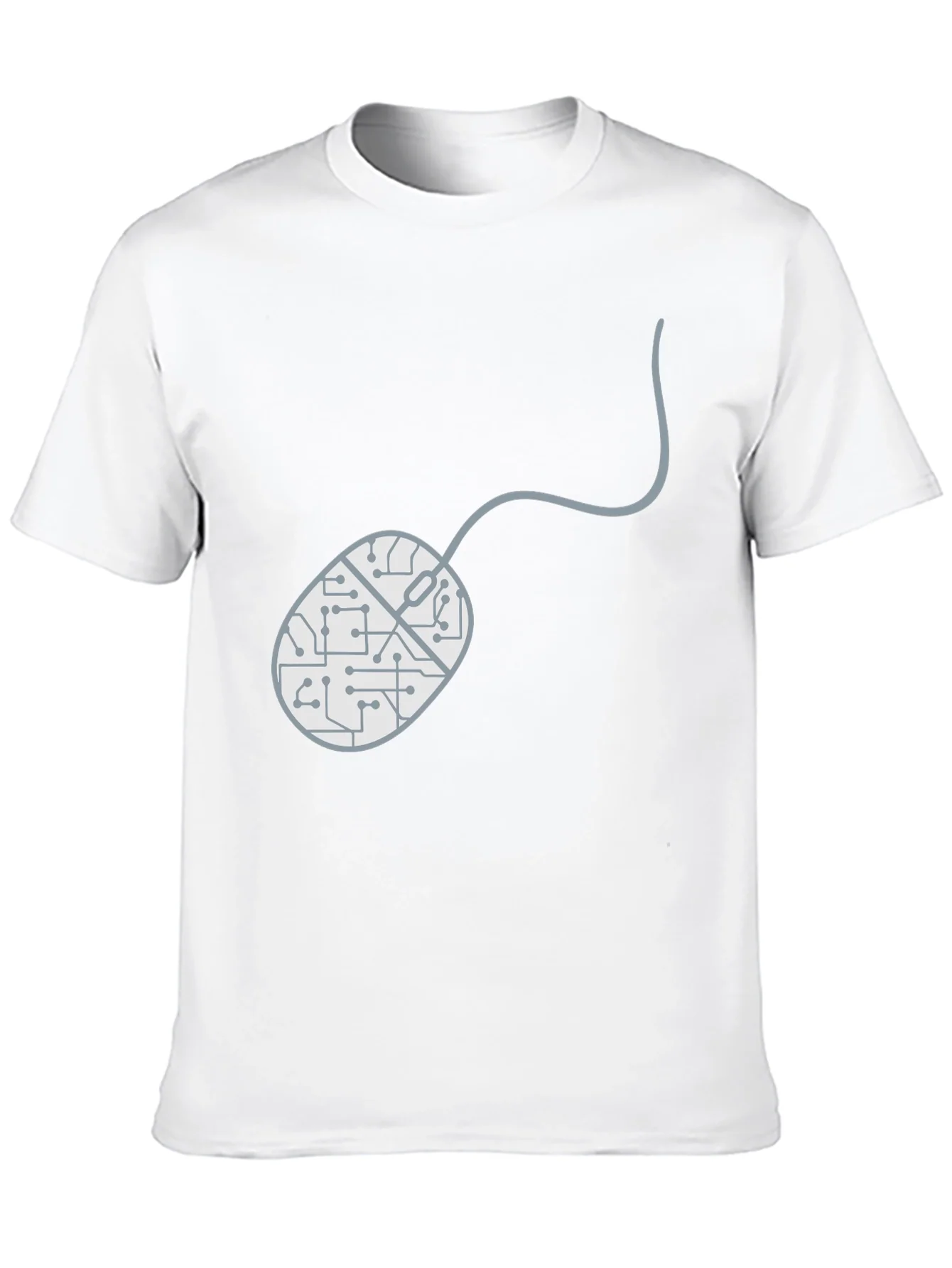 Circuit Mouse Graphic Tee - Black Cotton T-Shirt