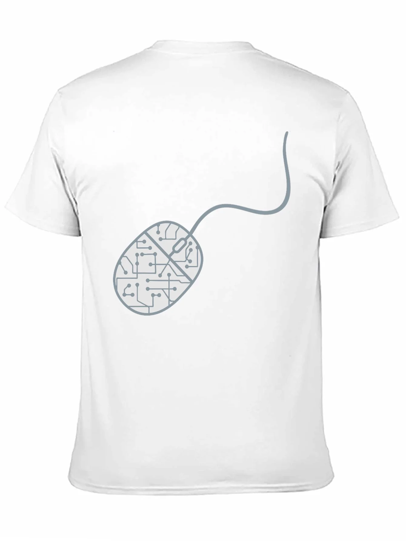 Circuit Mouse Graphic Tee - Black Cotton T-Shirt
