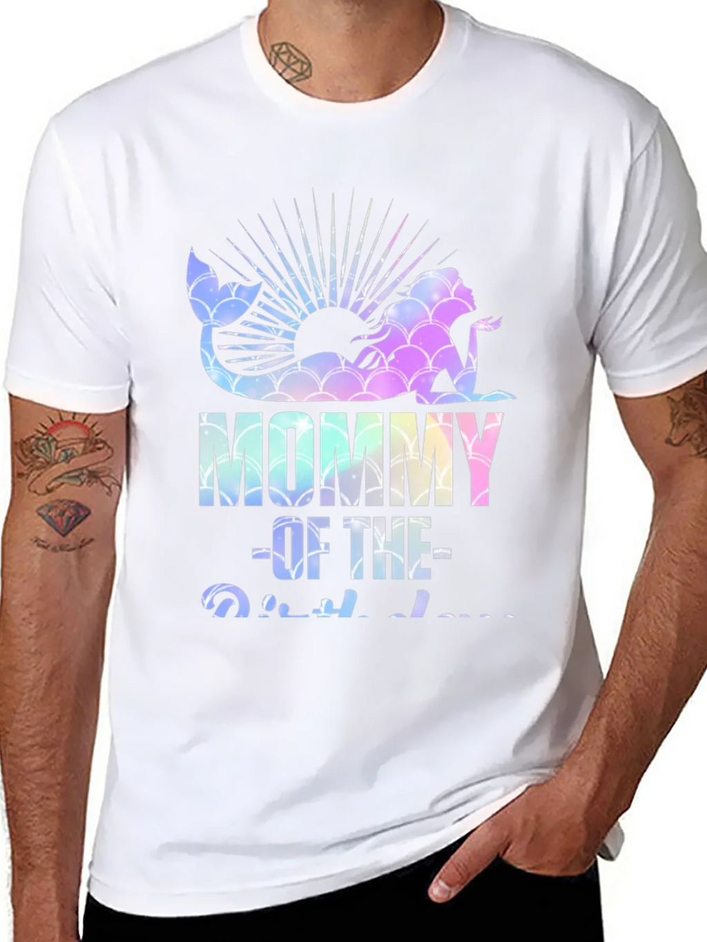 Mommy of the Birthday Mermaid Graphic Tee