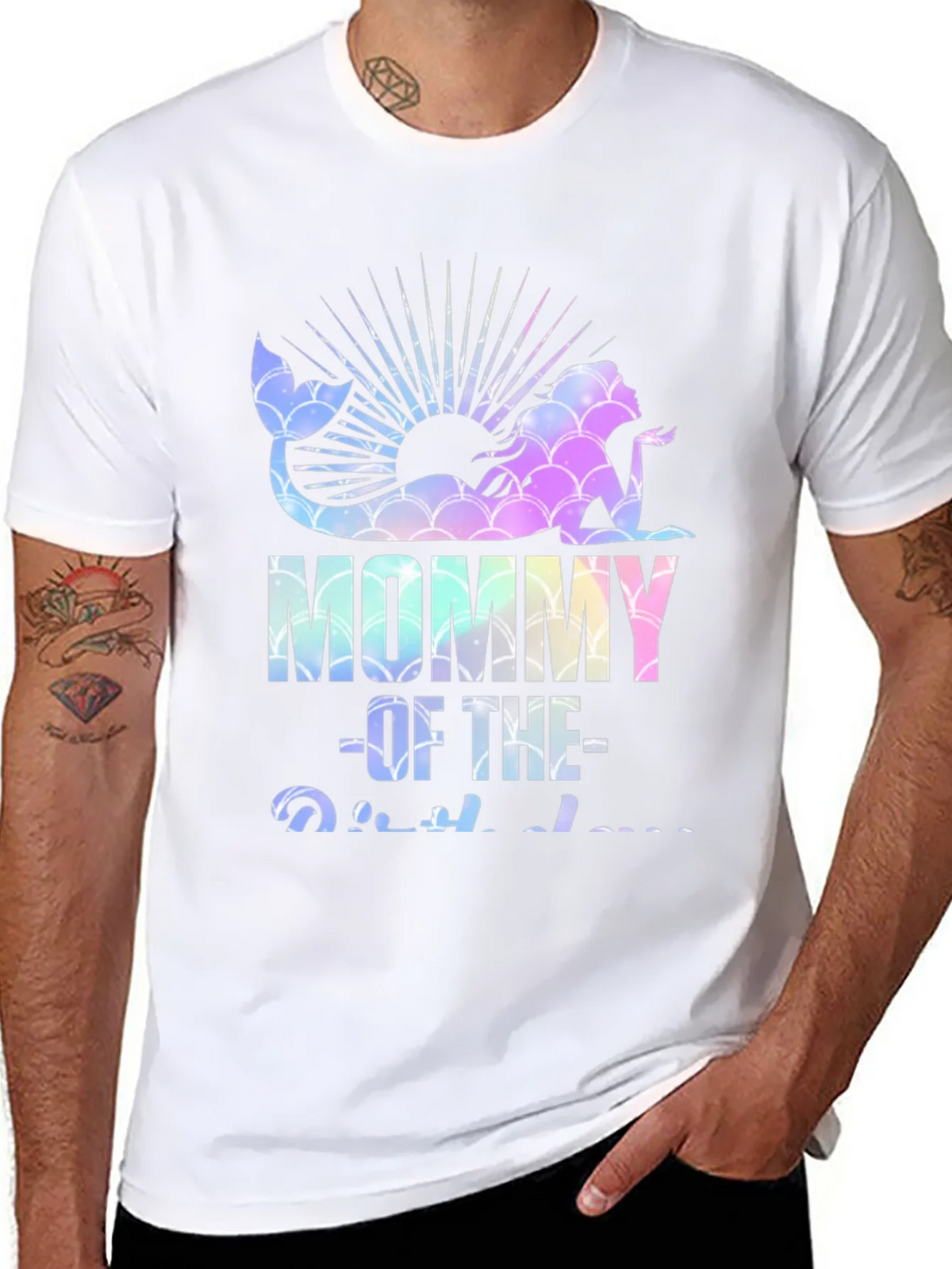 Mommy of the Birthday Mermaid Graphic Tee