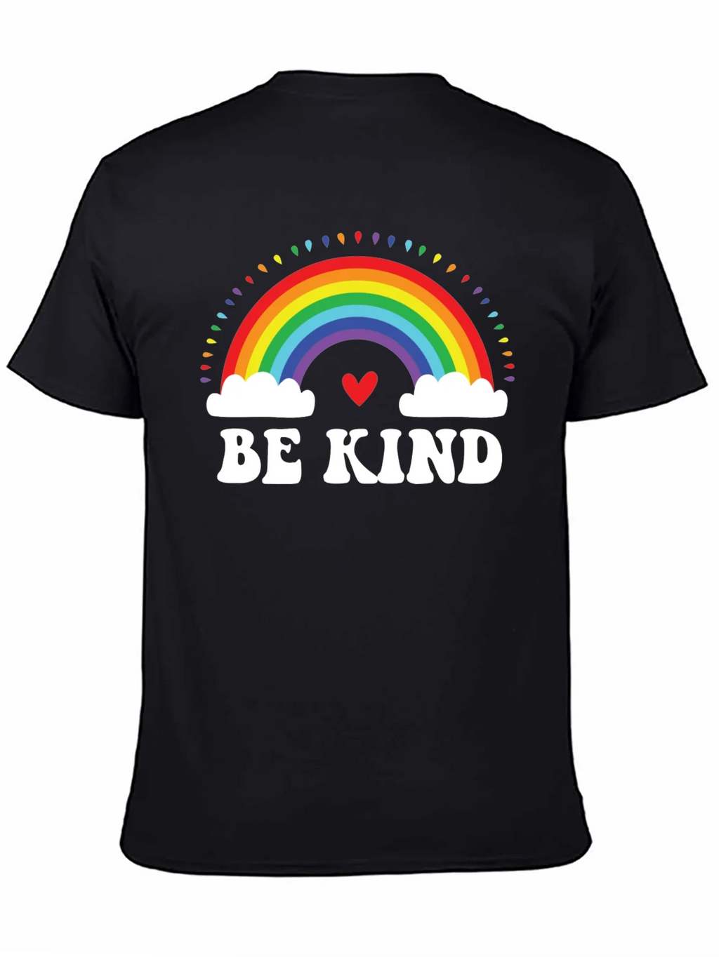 Be Kind Rainbow Heart Graphic Tee