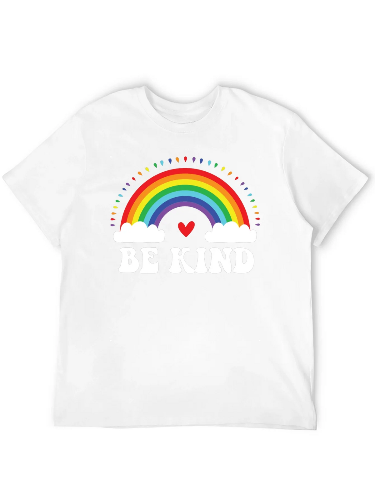 Be Kind Rainbow Heart Graphic Tee