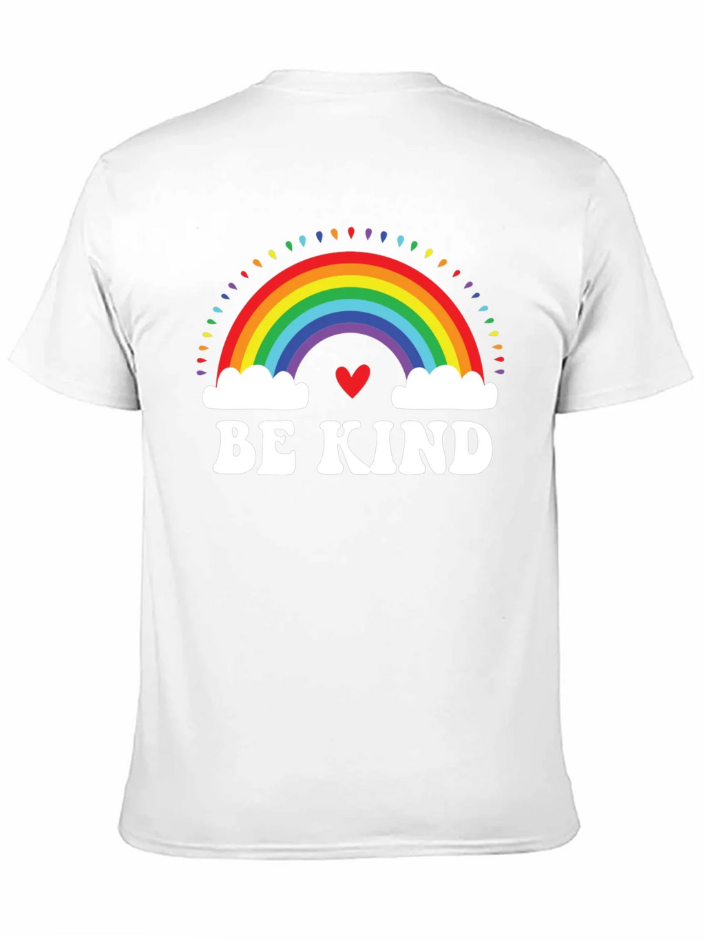 Be Kind Rainbow Heart Graphic Tee