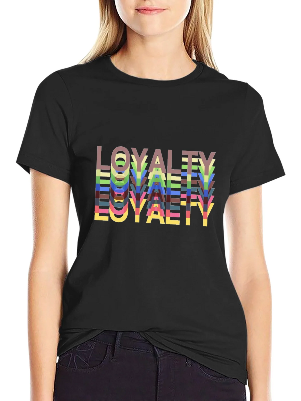 Loyalty Stacked Tee - Bold Graphic Design Comfort Fit