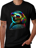 Cool Sloth T-Shirt: Music Lover Style
