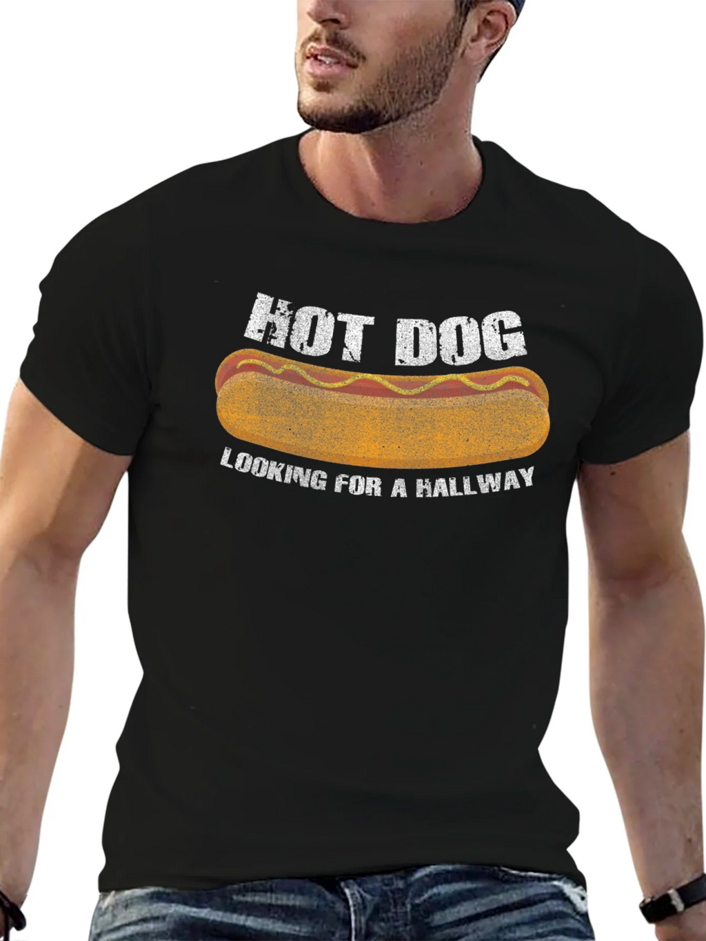 Hot Dog Hallway T-Shirt - Funny Foodie Tee