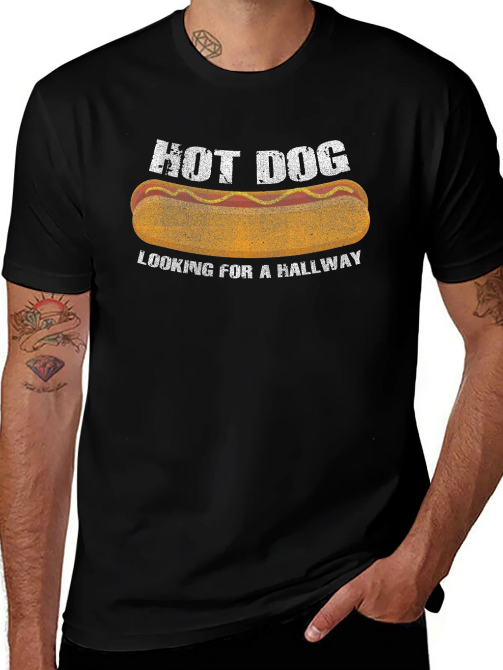 Hot Dog Hallway T-Shirt - Funny Foodie Tee