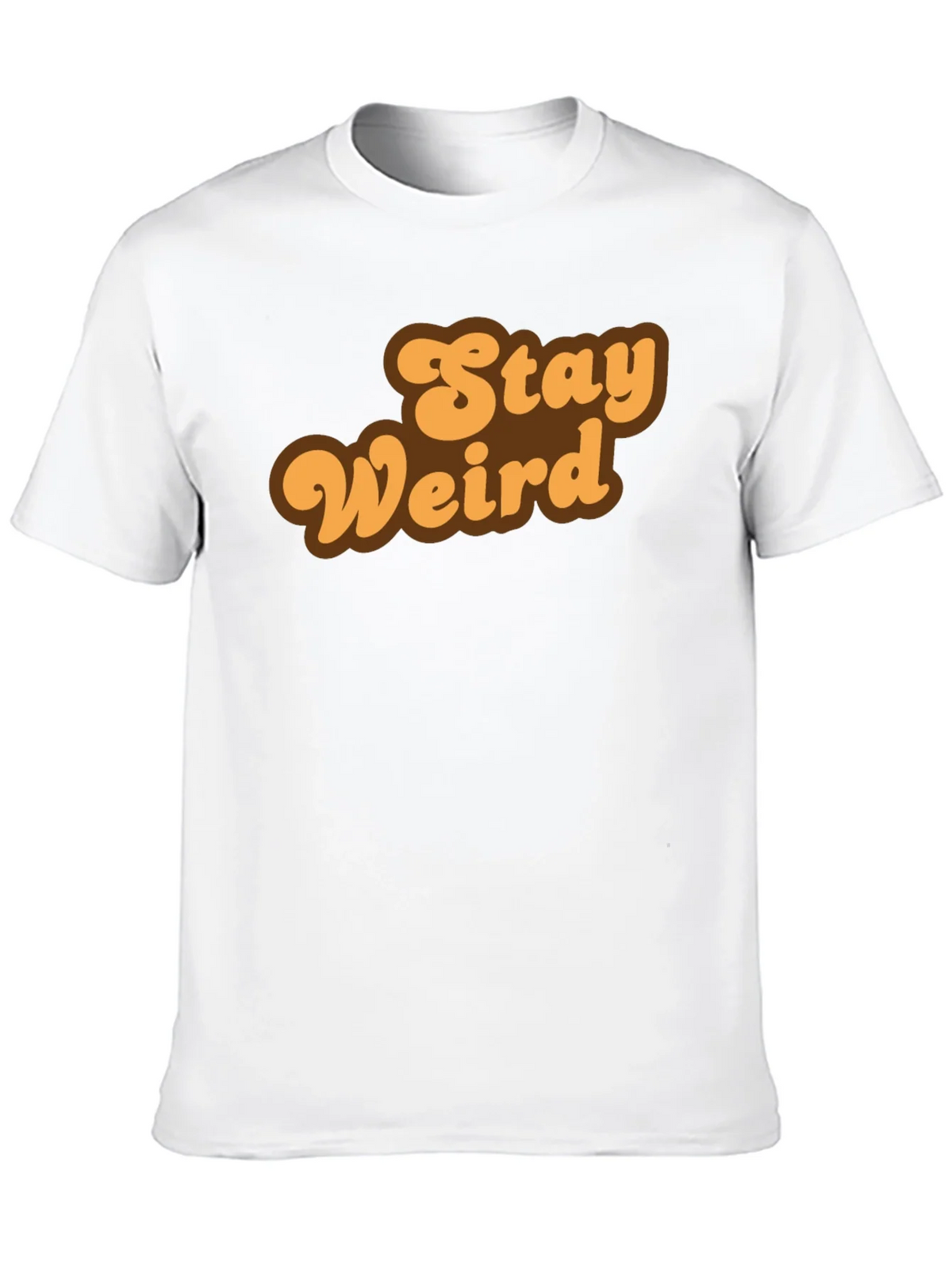 Stay Weird Retro Graphic Tee - Black