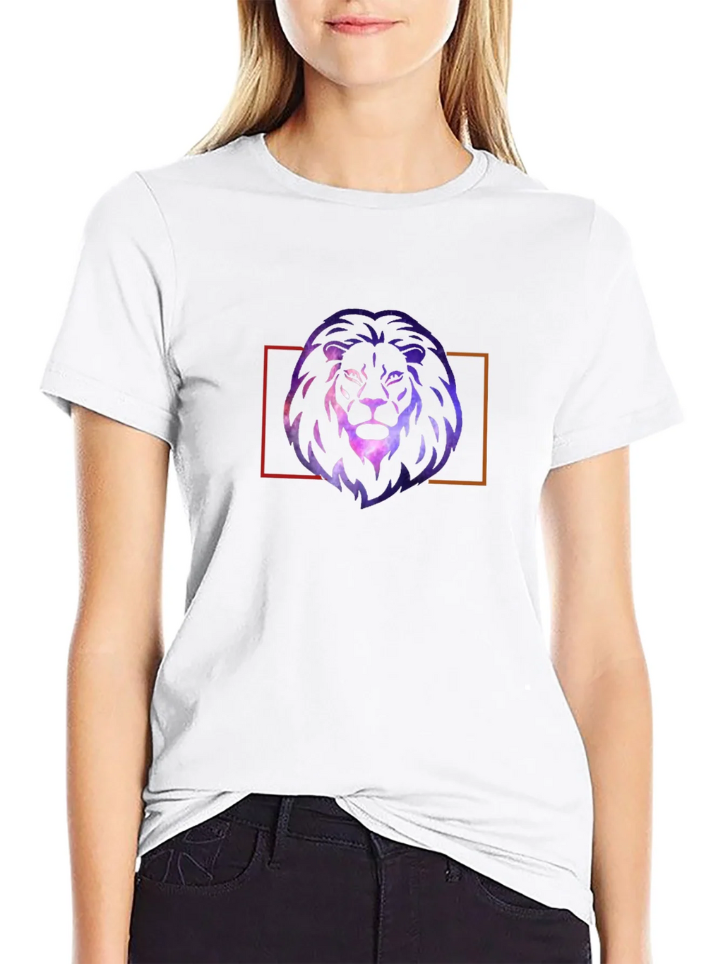 Galaxy Lion Graphic Tee - Stylish Mens Black T-Shirt