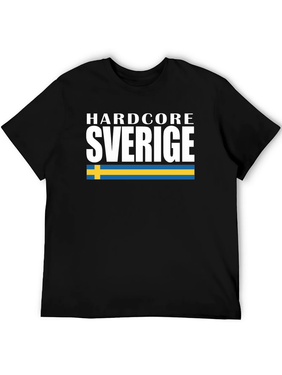Hardcore Sverige Tee - Sweden Flag Shirt
