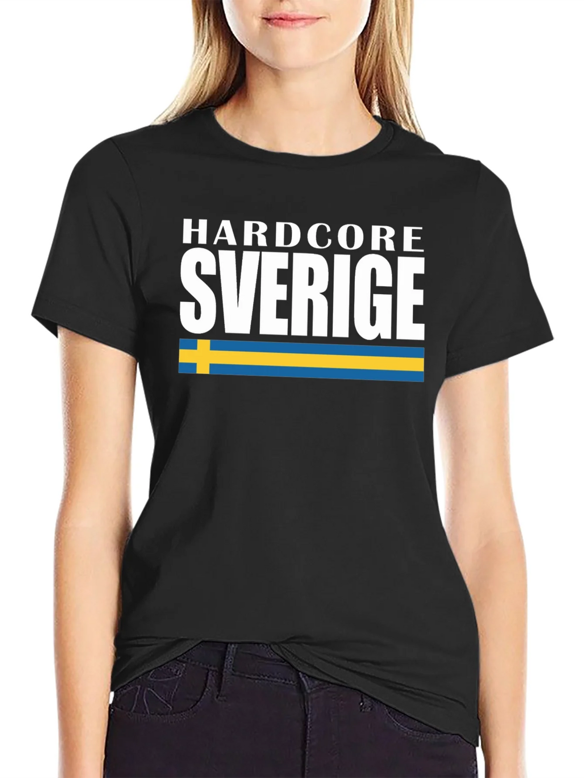 Hardcore Sverige Tee - Sweden Flag Shirt