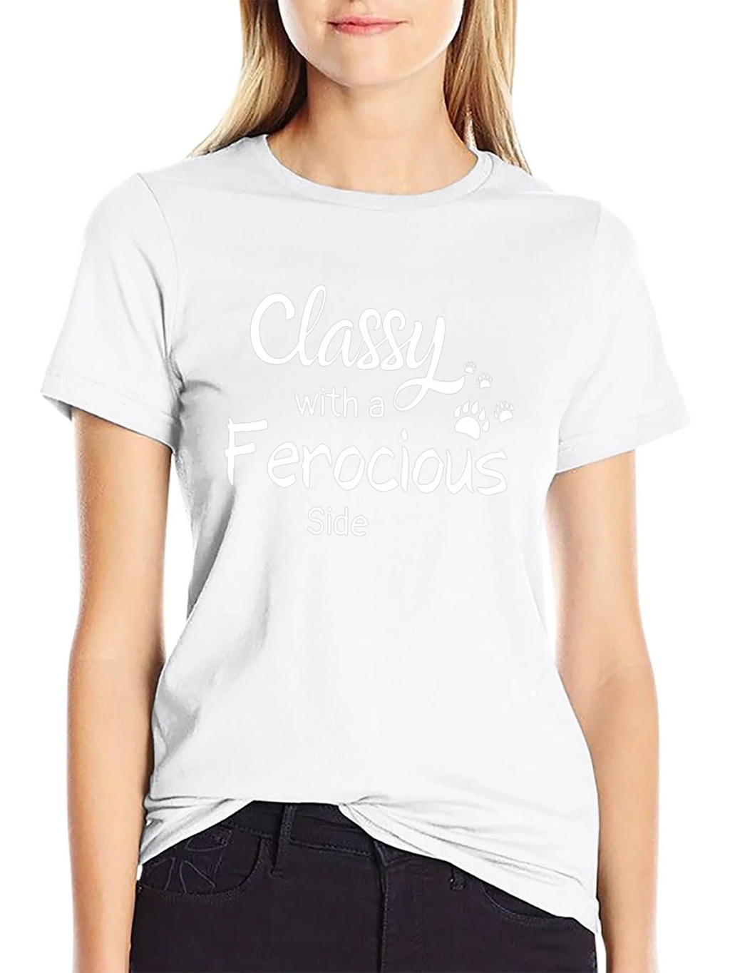 Classy With A Ferocious Side Black T-Shirt