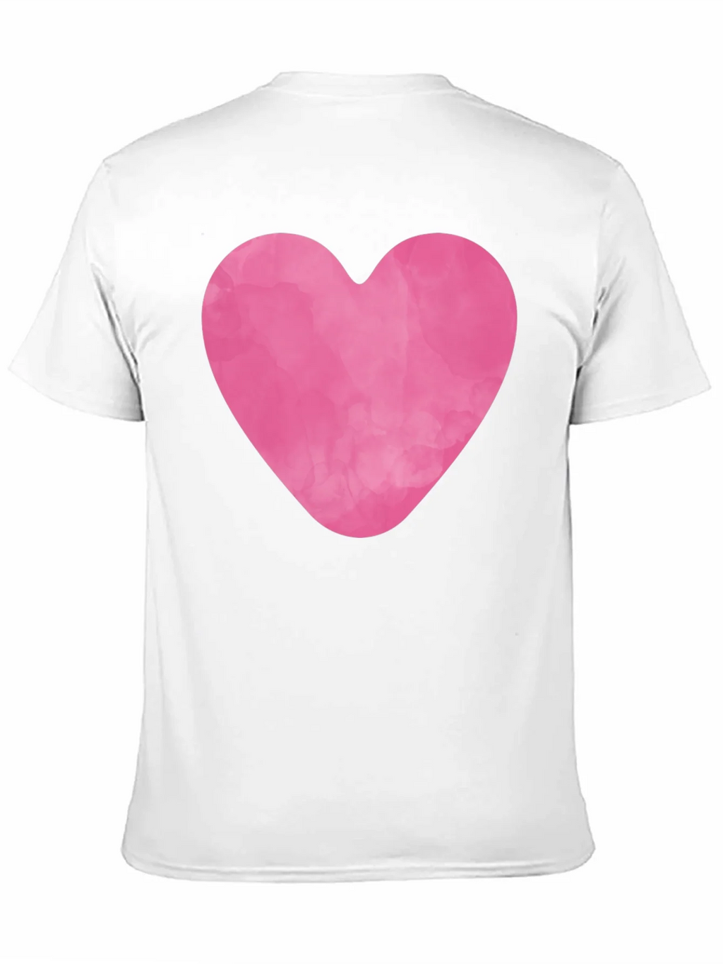 Pink Heart Graphic Black Tee