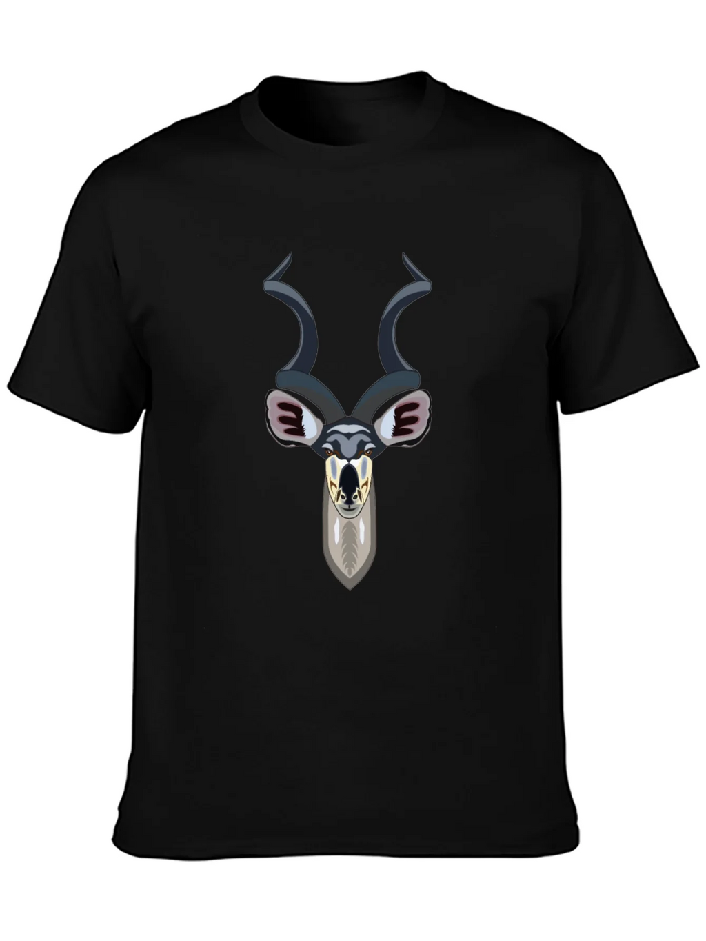 Kudu Head Graphic Tee - Black