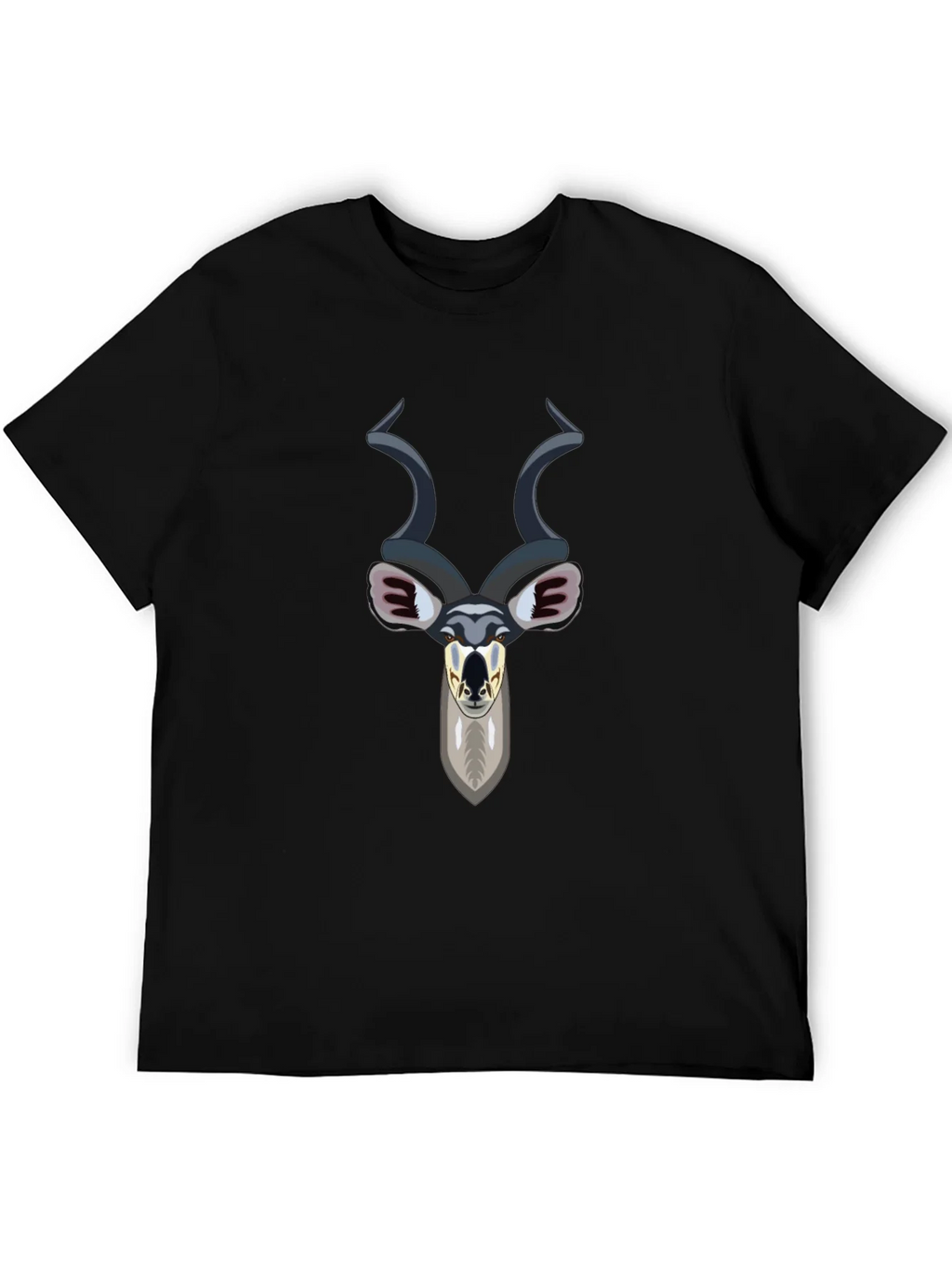 Kudu Head Graphic Tee - Black
