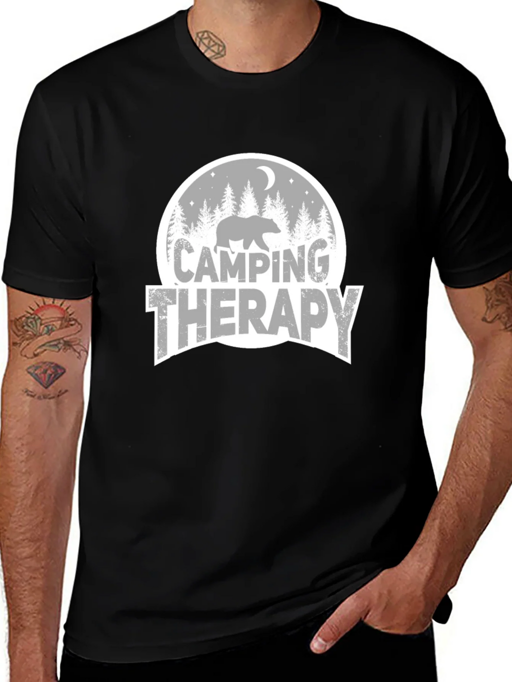 Camping Therapy Graphic T-Shirt