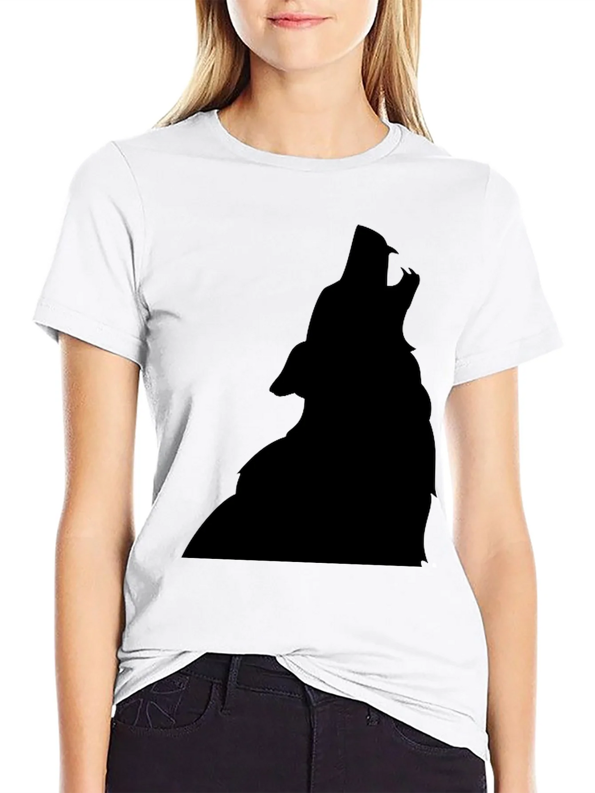 Black Wolf Silhouette T-Shirt