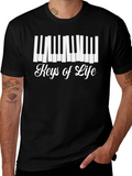 Keys of Life Graphic Tee - Musicians Black T-Shirt